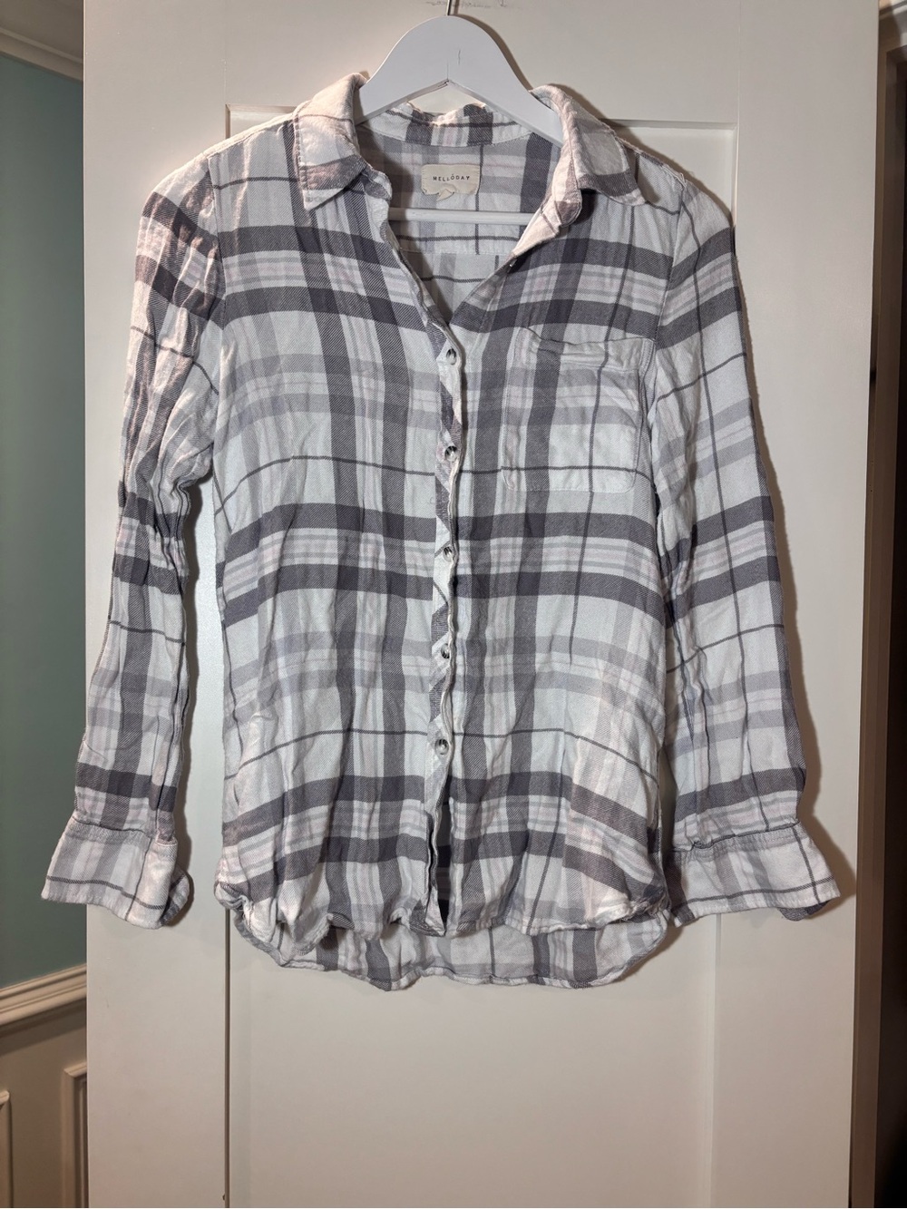 Light Colored Plaid Button Down